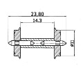 Колесная пара 11mm 2шт Roco НО (40193)